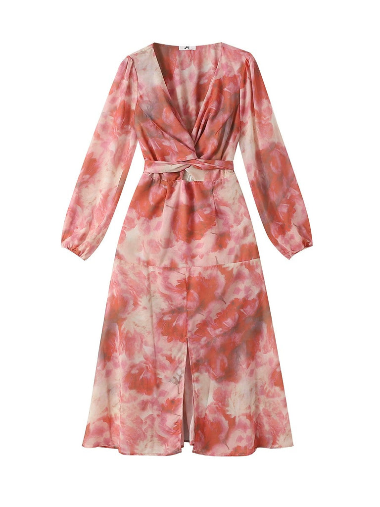 open lace back dress GUESS womens Long Sleeve Shonda Shirt Dress, Rose Bliss Tie Dye, X-Small US  at Amazon Women's Clothing store main image 1