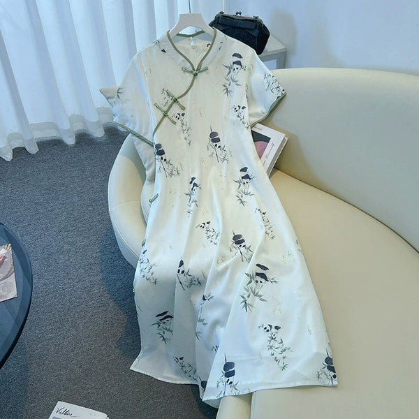 Plus Size Panda Modern Qipao Dress (EXTRA BIG SIZE)