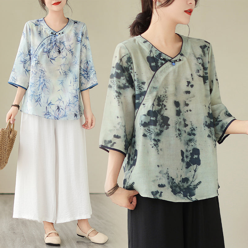 Plus Size Oriental Chinese Cheongsam Blouse