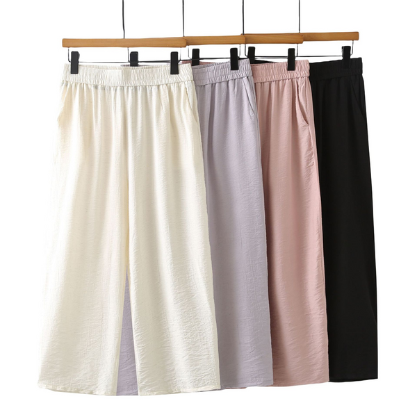 Plus Size Comfy Basic Capri Pants
