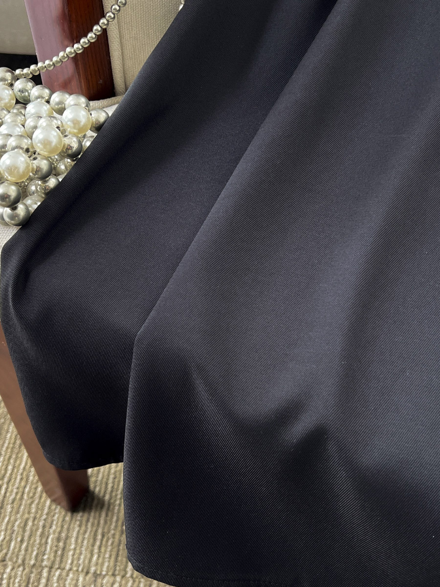 Plus Size Contrast Stitch Black A Line Midi Skirt (EXTRA BIG ...