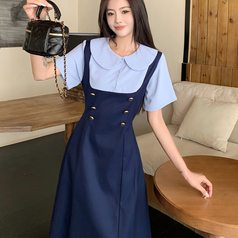 Plus Size Cosplay Pinafore Uniform Dress