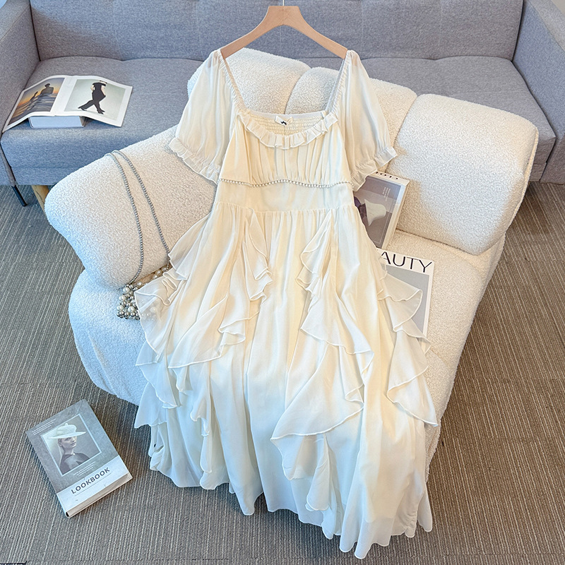 Plus Size Cream Cottage Core Formal Dress (EXTRA BIG SIZE) – Pluspreorder