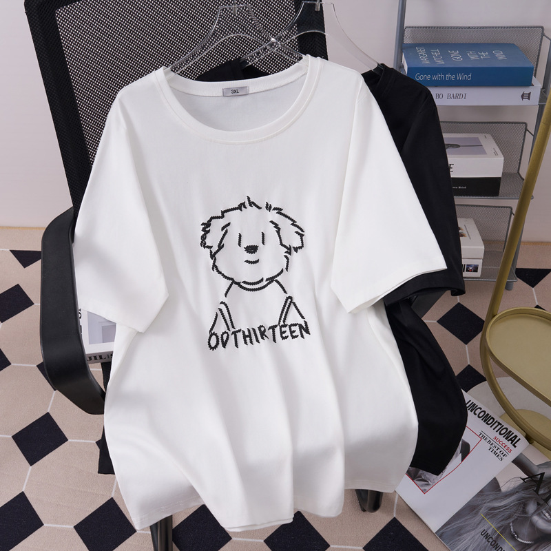 Plus Size Cute Dog Tunic Tee (EXTRA BIG SIZE)