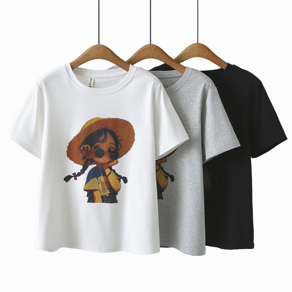 Plus Size Cute Girl T Shirt