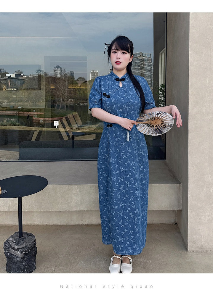 chinese style denim dress Chinese style dragon denim dresss0000002451 SCULTURE