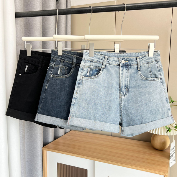 Plus Size Denim Shorts