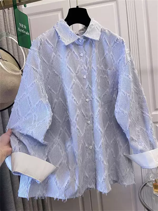 Plus Size Diamond Shape Long Sleeve Shirt