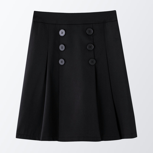 Plus Size Double Breast Buttons Skirt