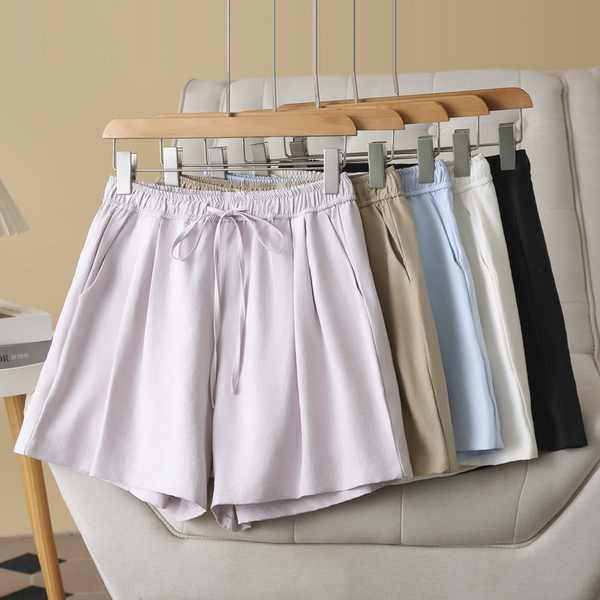 Plus Size Drawstring Loose Shorts