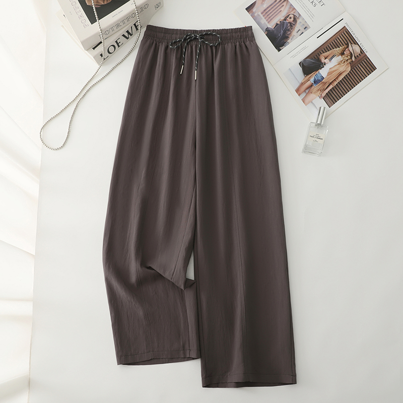 Plus Size Drawstring Wide Leg Ankle Pants