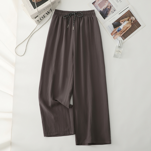 Plus Size Drawstring Wide Leg Ankle Pants