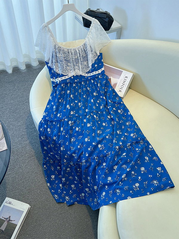 Plus Size Electric Blue Dress (EXTRA BIG SIZE)