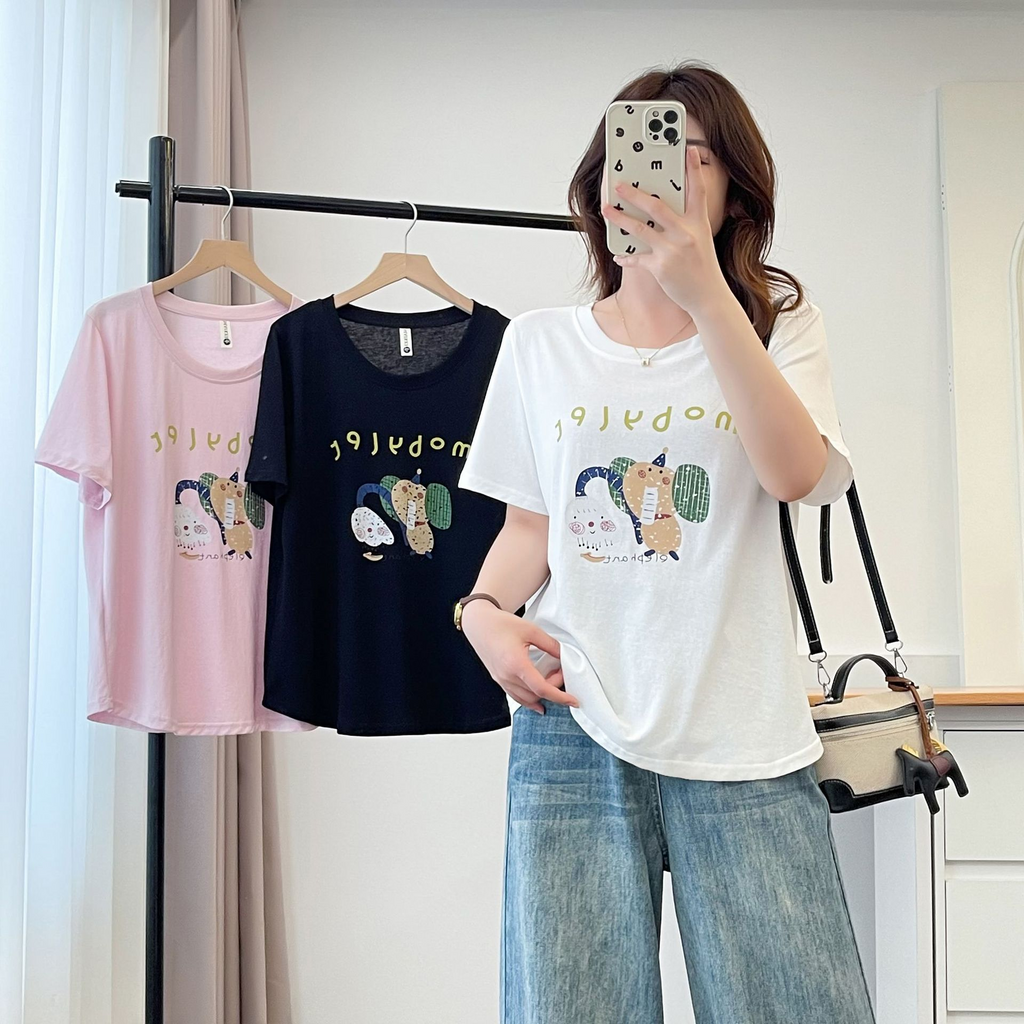 Plus Size Elephant Cute Cartoon T Shirt