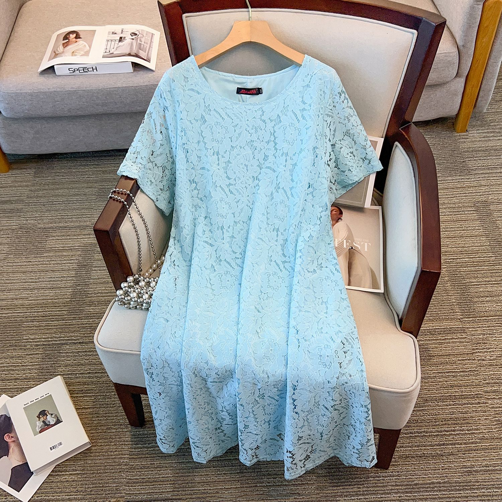 Plus Size Eyelash Lace Shift Dress (EXTRA BIG SIZE) – Pluspreorder