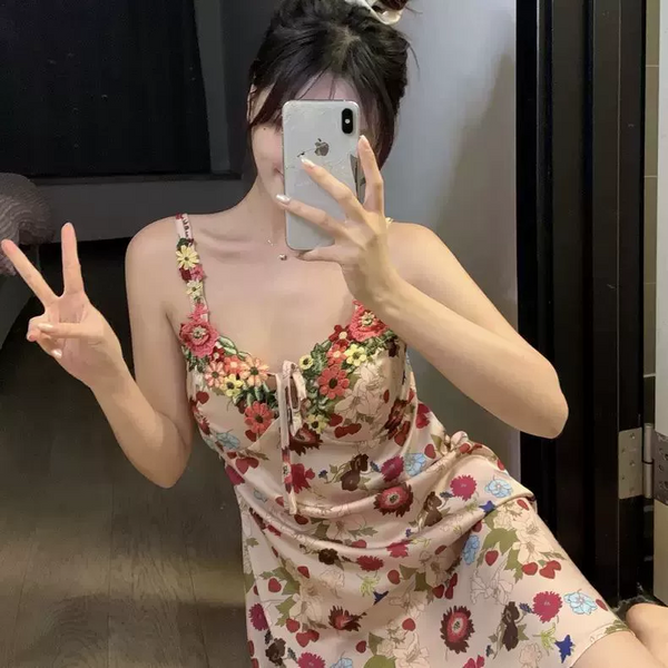 Plus Size Floral Lingerie Dress (EXTRA BIG SIZE)