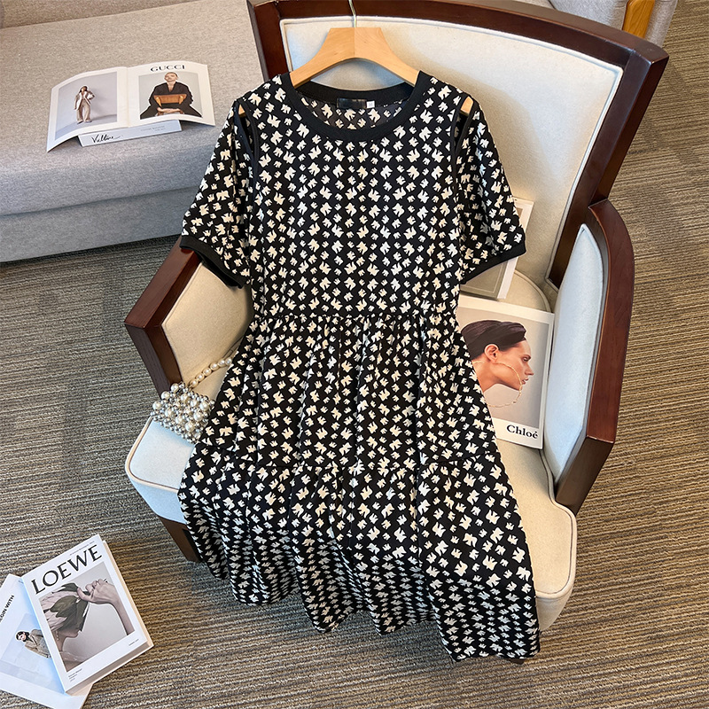 Plus Size Geometric Pattern Dress (EXTRA BIG SIZE)