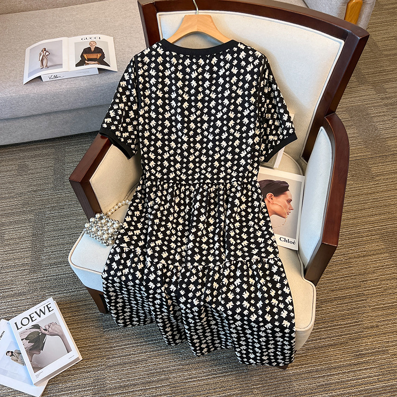 Plus Size Geometric Pattern Dress (EXTRA BIG SIZE) – Pluspreorder