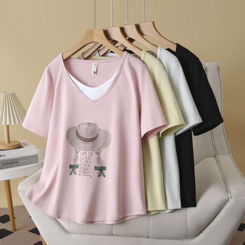 Plus Size Girl Layer Graphic Tee