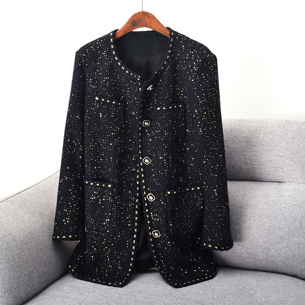 Plus Size Gold Black Chanel-Esque Blazer
