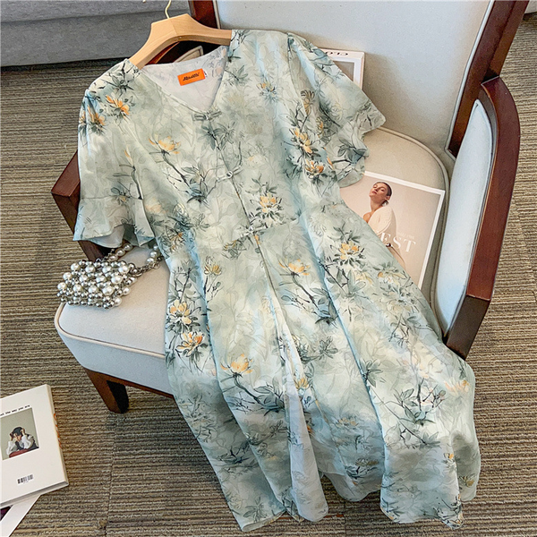 Plus Size Green Mother Of The Bride Cheongsam Dress (EXTRA BIG SIZE)