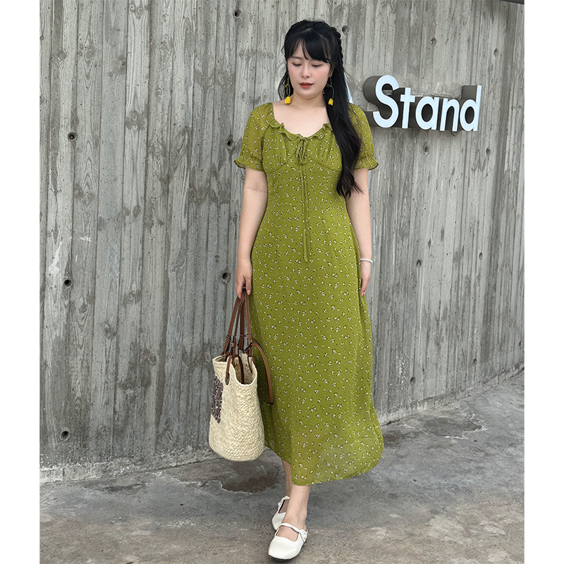 Plus Size Green Tea Dress