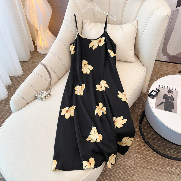 Plus Size Hawaii Flowers Slip Dress And Cardigan Set (EXTRA BIG)