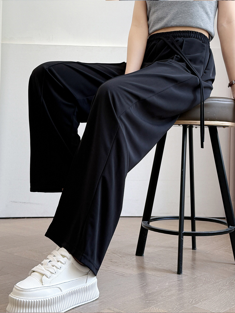 Plus Size Icy Drawstring Trousers (EXTRA BIG SIZE)
