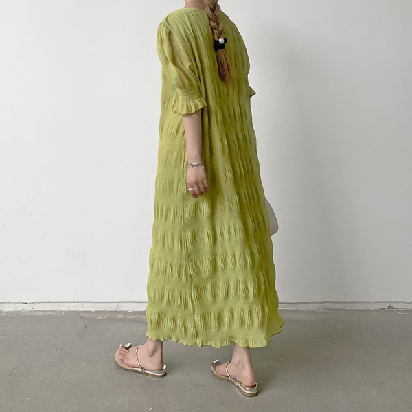 Plus Size Japanese Scrunch Shift Dress