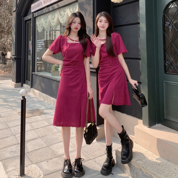 Plus Size Pink Choker Dress