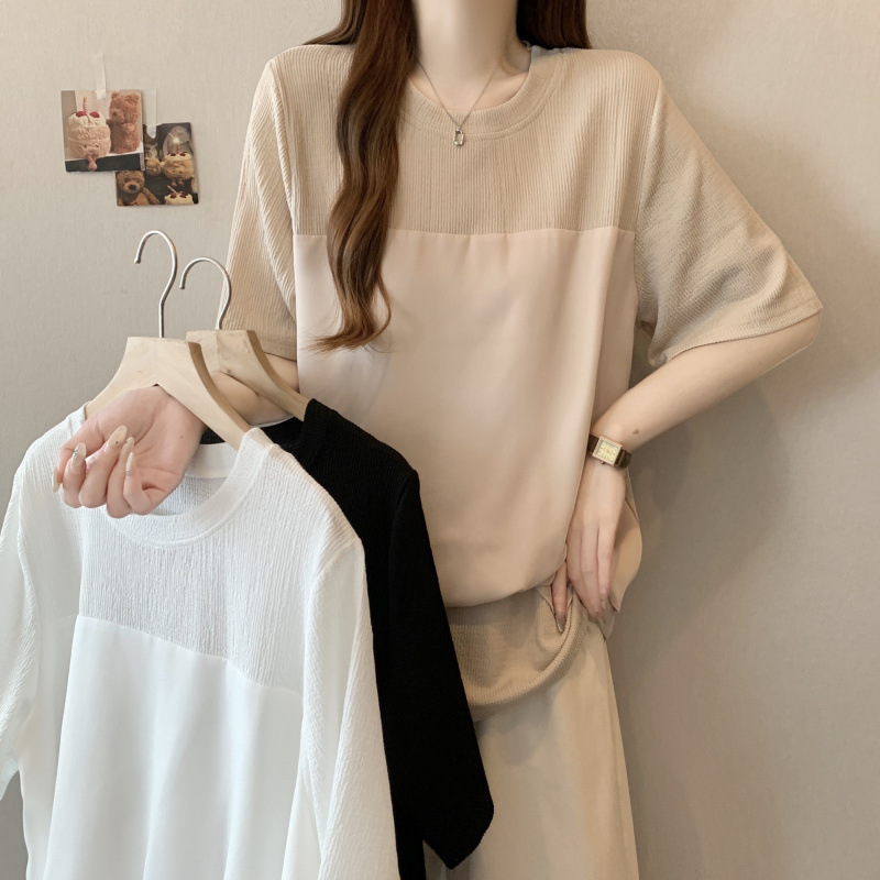 Plus Size Korean Loose Short Sleeve Tunic