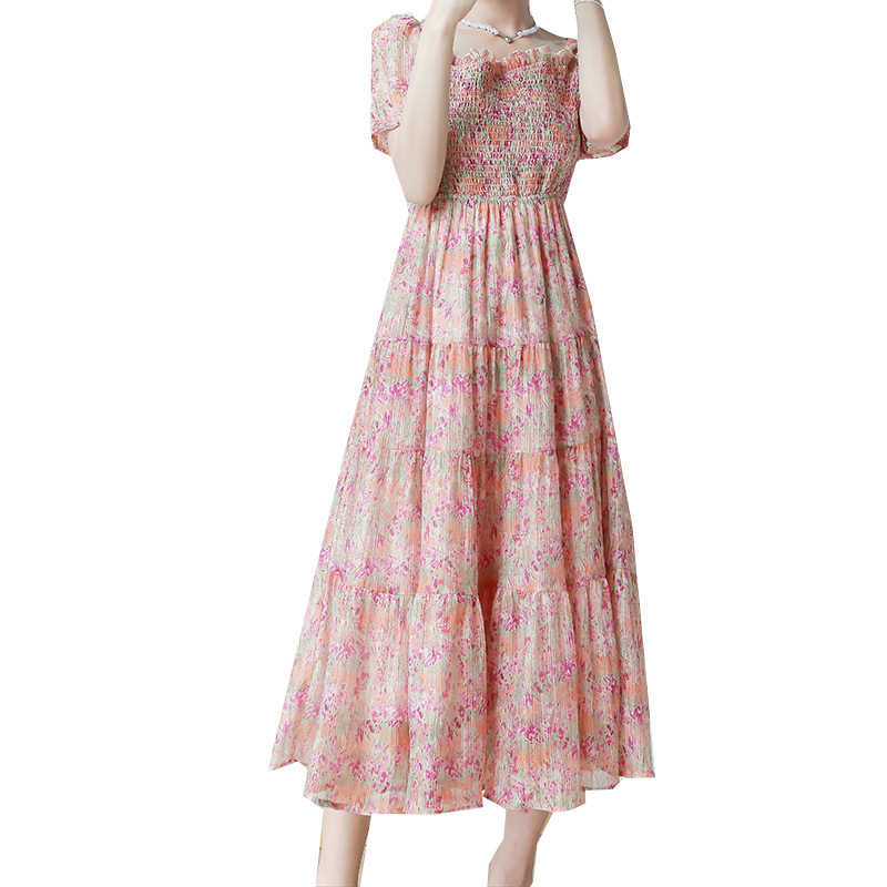 Plus Size Korean Scrunched Floral Tier Midi Dress Pluspreorder Plus Size Korean Scrunched Floral Tier Midi Dress Pluspreorder
