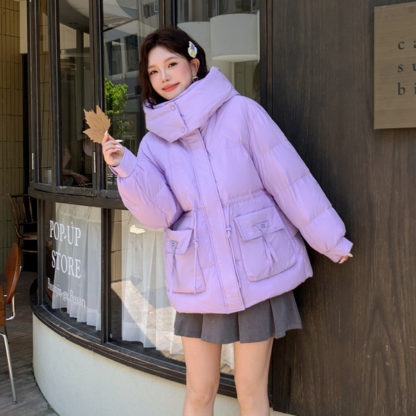 Plus Size Korean Short Padded Down Winter Jacket