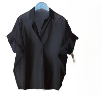 Plus Size Korean V Neck Loose Shirt Blouse