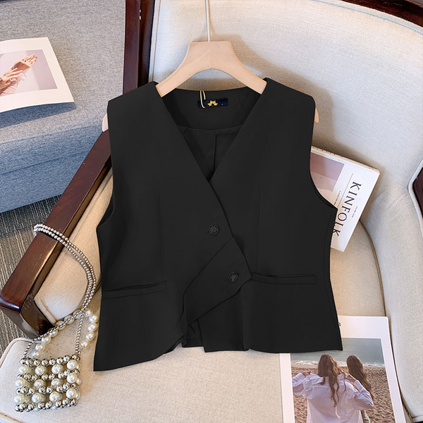 Plus Size Korean Vest, Blazer And Skirt Set (EXTRA BIG SIZE)