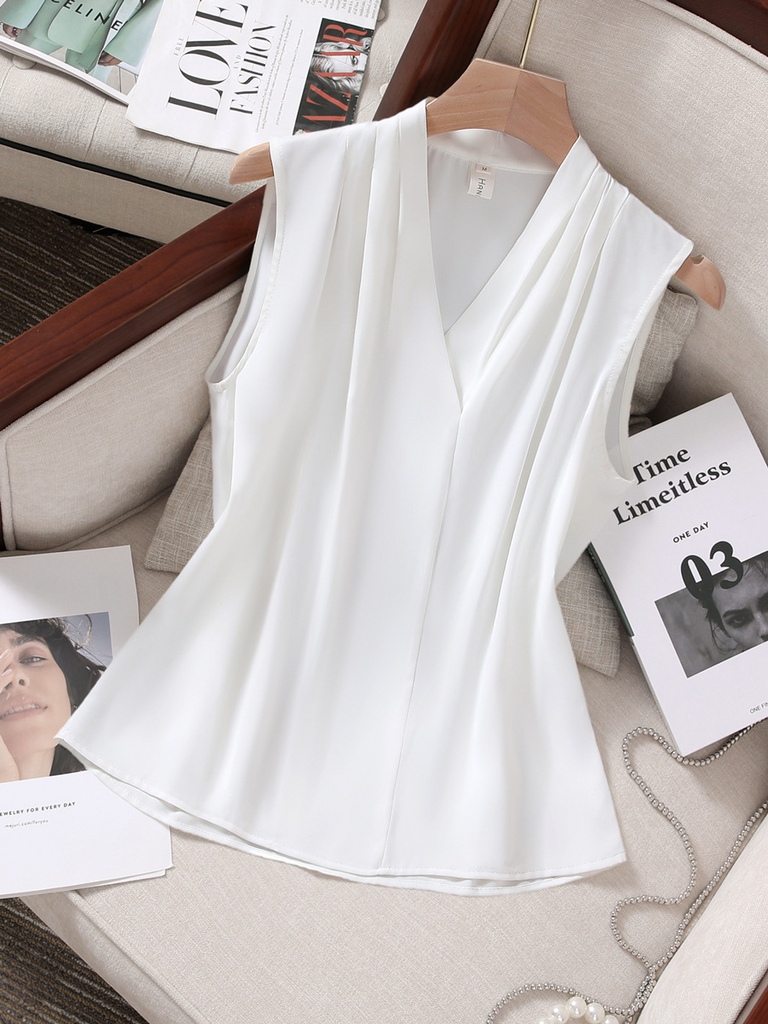 korean sleeveless blouse