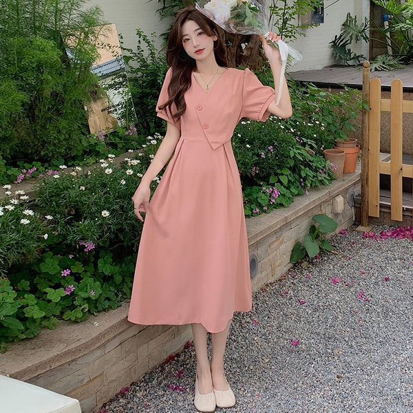 Plus Size Korean Wrap Trench Shirt Dress