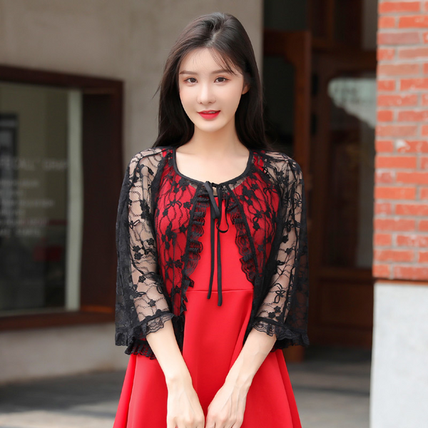 Plus Size Lace Cardigan For Formal Occasions