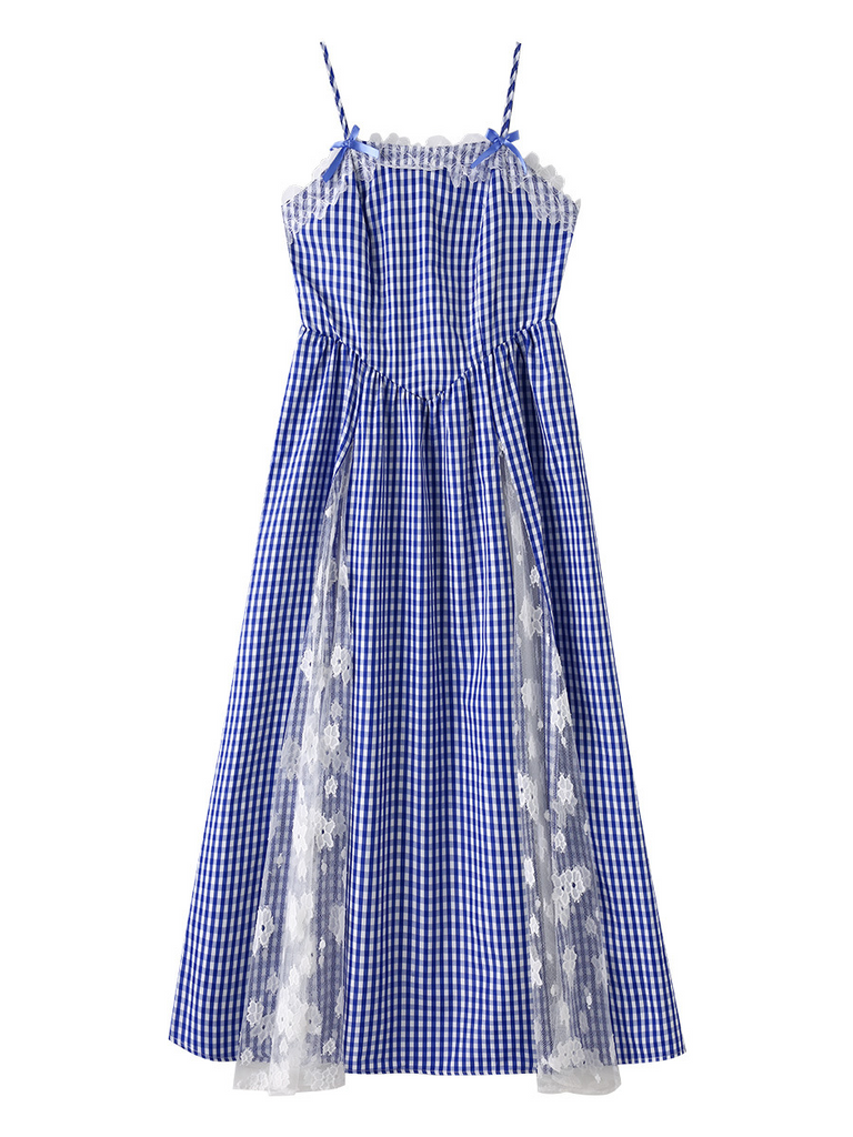 Plus Size Lolita Blue Gingham Dress And White Cardigan Set (EXTRA BIG) –  Pluspreorder