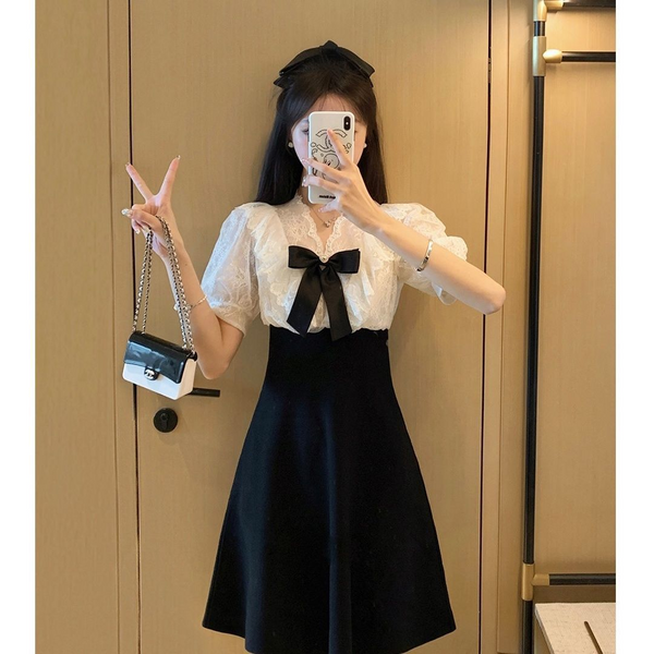 Plus Size Lolita Lace Short Dress