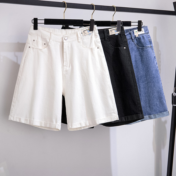 Plus Size Longer Denim Shorts (EXTRA BIG SIZE)