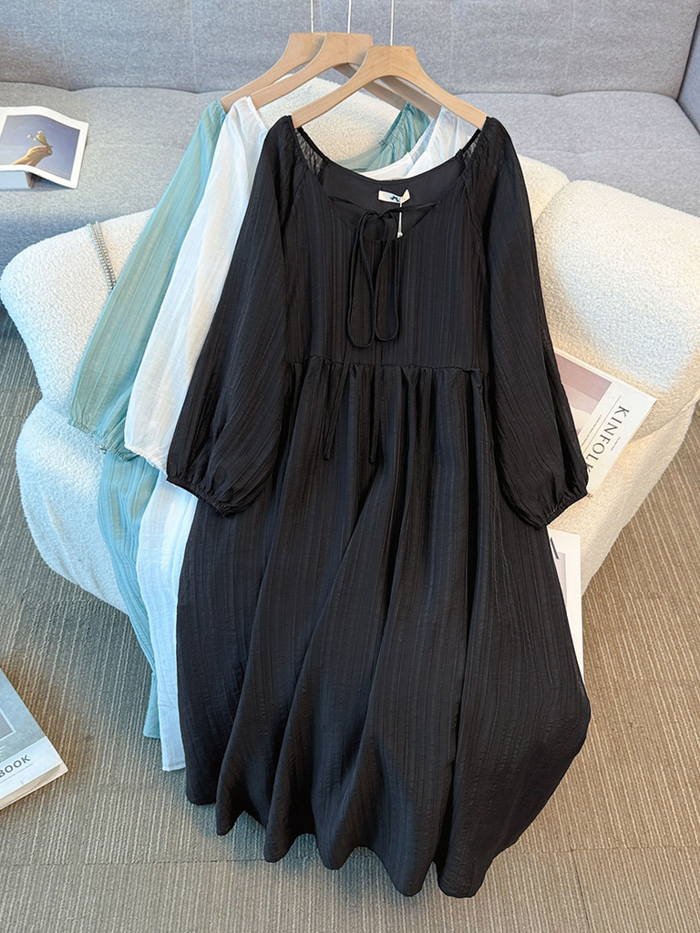 Plus Size Loose Long Sleeve Babydoll Dress (EXTRA BIG SIZE) – Pluspreorder