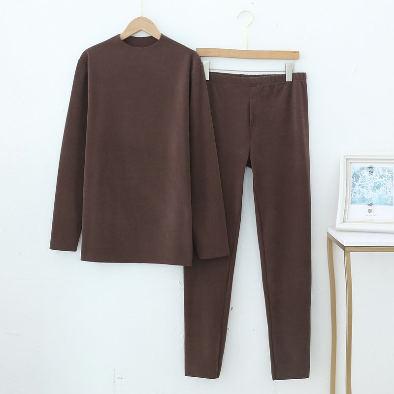 Plus Size Male Thermal Wear Long Sleeve Top And Leggings Set