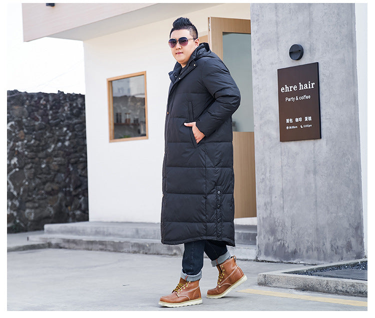 Men s Plus Size Waterproof Down Long Length Padded Winter Jacket Pluspreorder