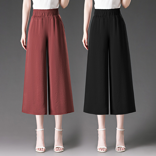 Plus Size Mid Calf Culottes