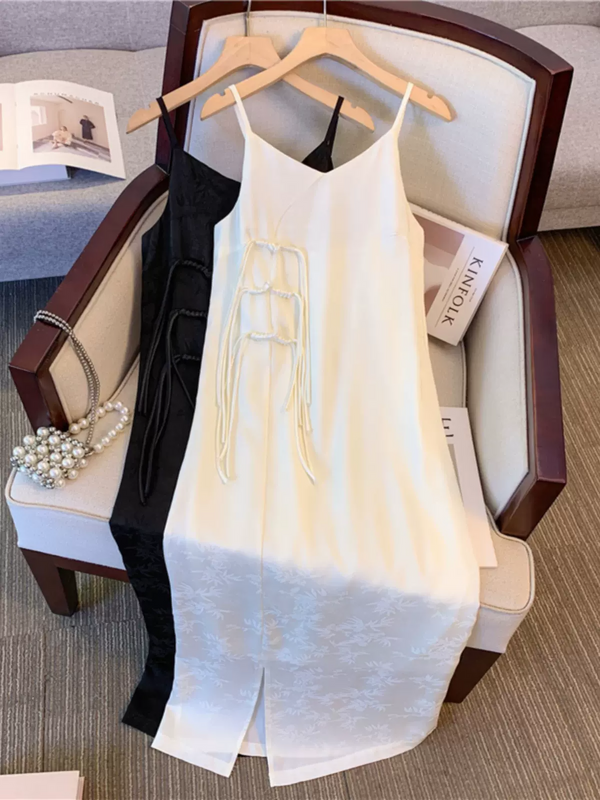 Plus Size Modern Cheongsam Thin Strap Dress