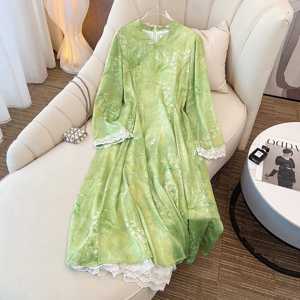 Plus Size Modern Green Qipao (EXTRA BIG SIZE) Pluspreorder Plus Size Modern Green Qipao (EXTRA BIG SIZE) Pluspreorder