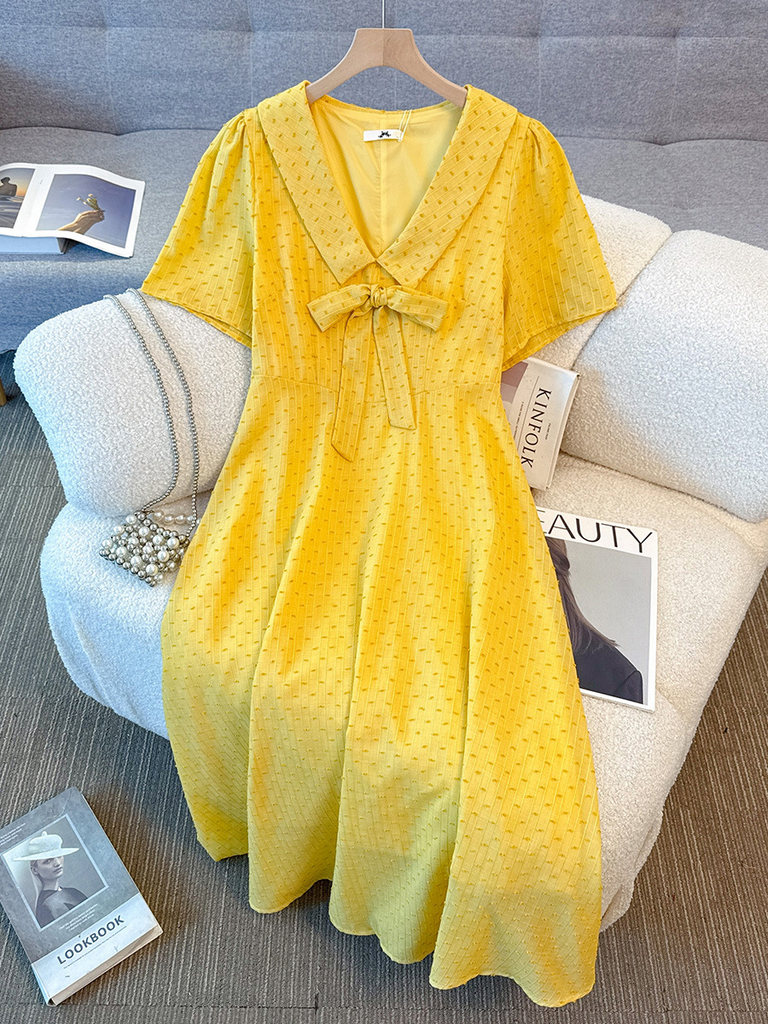Plus Size Mustard Yellow Preppy Shirt Dress (Extra Big Size) – Pluspreorder