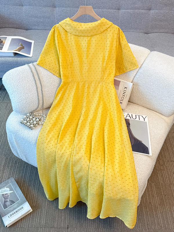 Plus Size Mustard Yellow Preppy Shirt Dress (Extra Big Size) – Pluspreorder