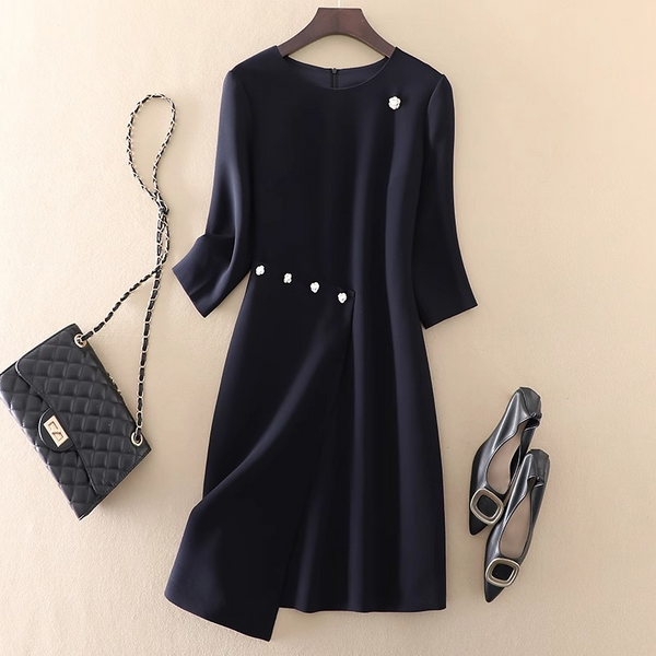 Plus Size Navy Work Dress